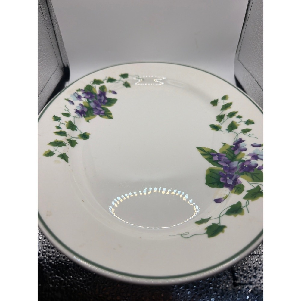 Waverly Garden Room Sweet Violets Oval Platter 14 "Purple Floral Cottagecore.
